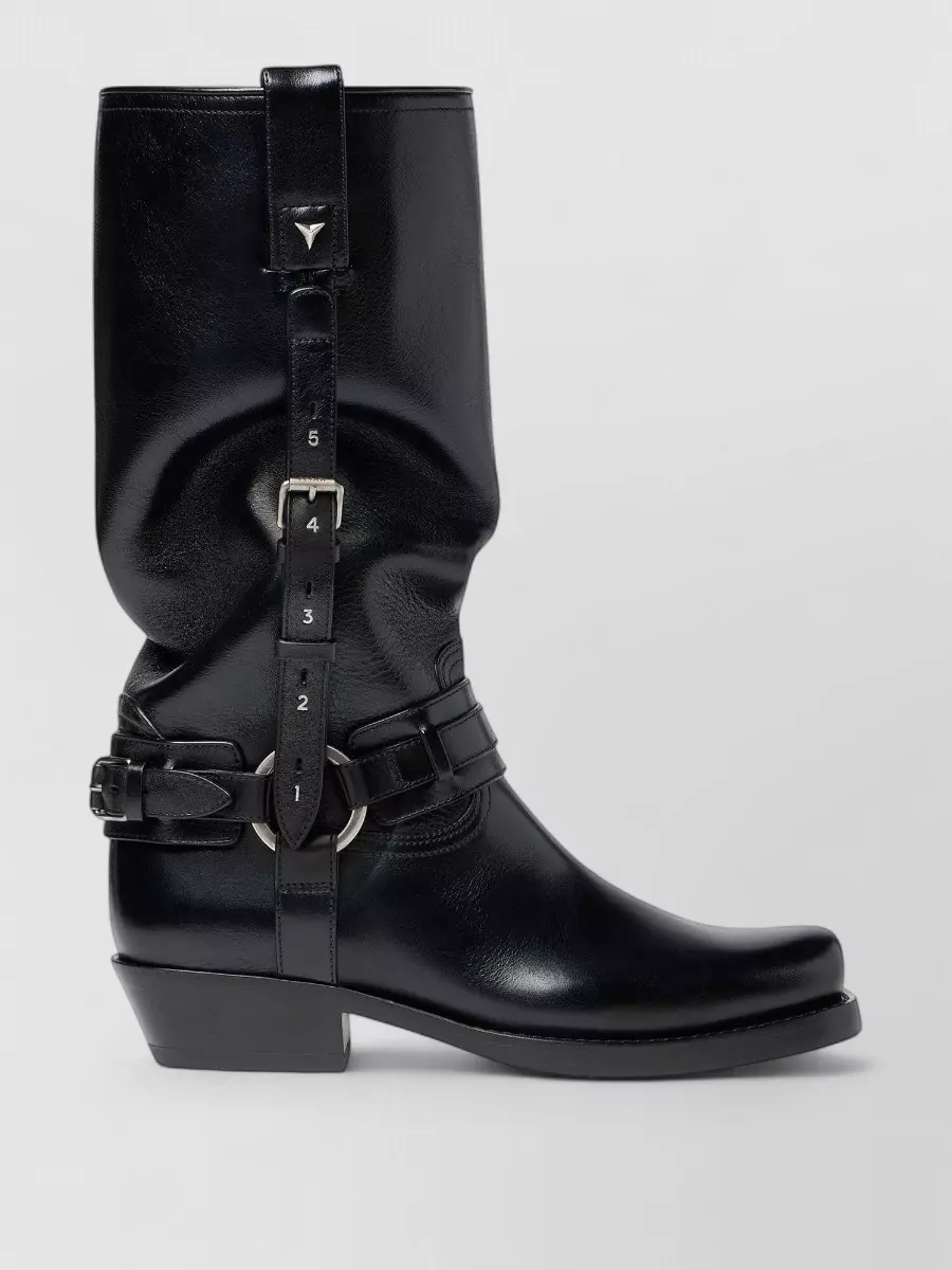 Fendi leather texan boots