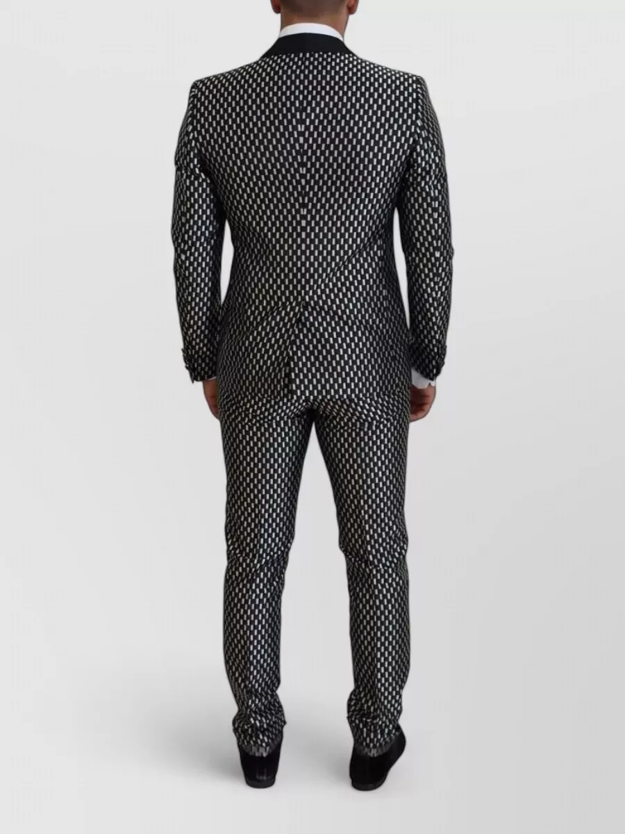 Dolce&Gabbana Silk Geometric Slim-Fit Tuxedo Suit