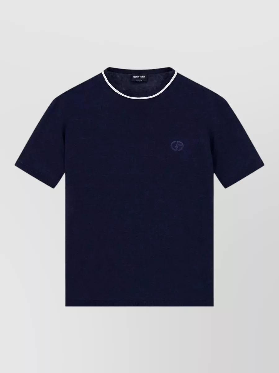 Giorgio Armani Linen silk relaxed-fit short-sleeve crewneck t-shirt