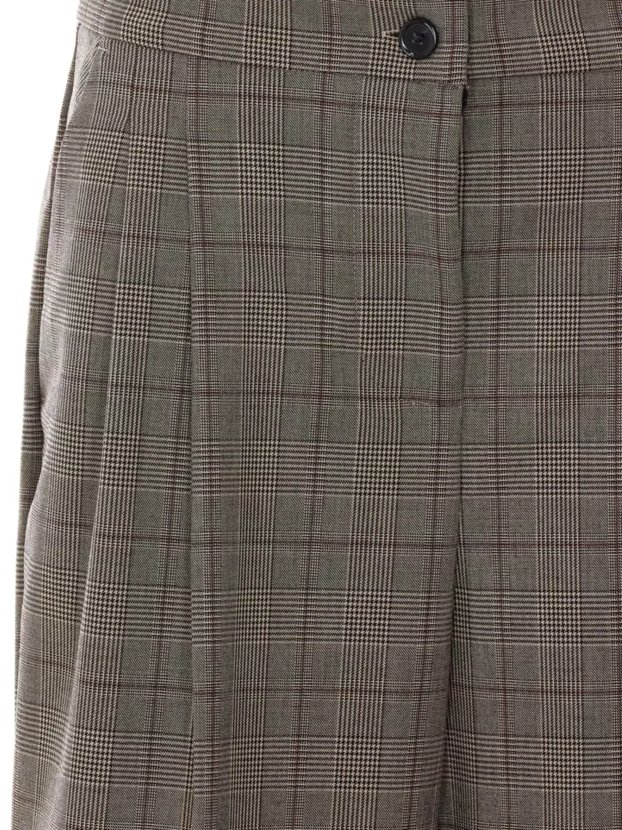 Pinko Checked Wide-Leg Suit Trousers