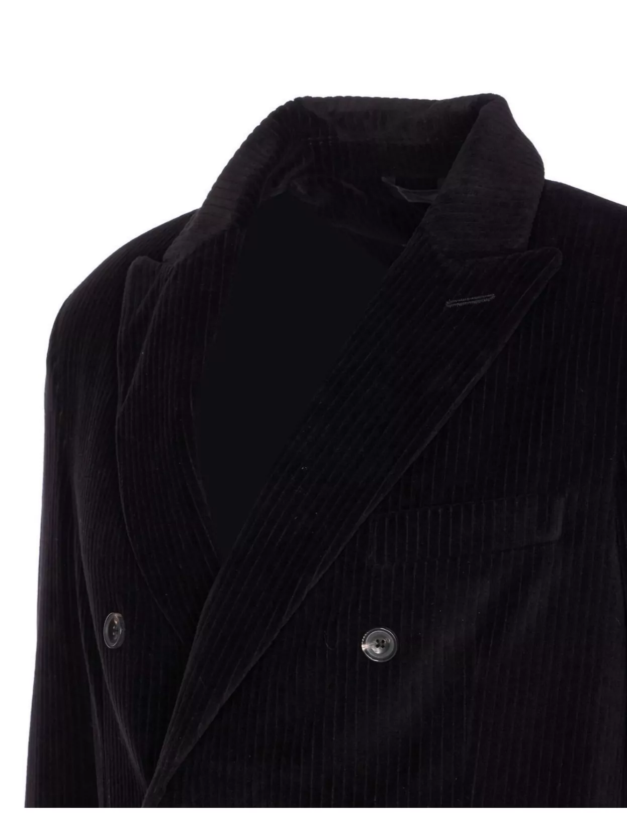 Circolo 1901 Double-breasted Suede Jacket Front Pockets In Blue