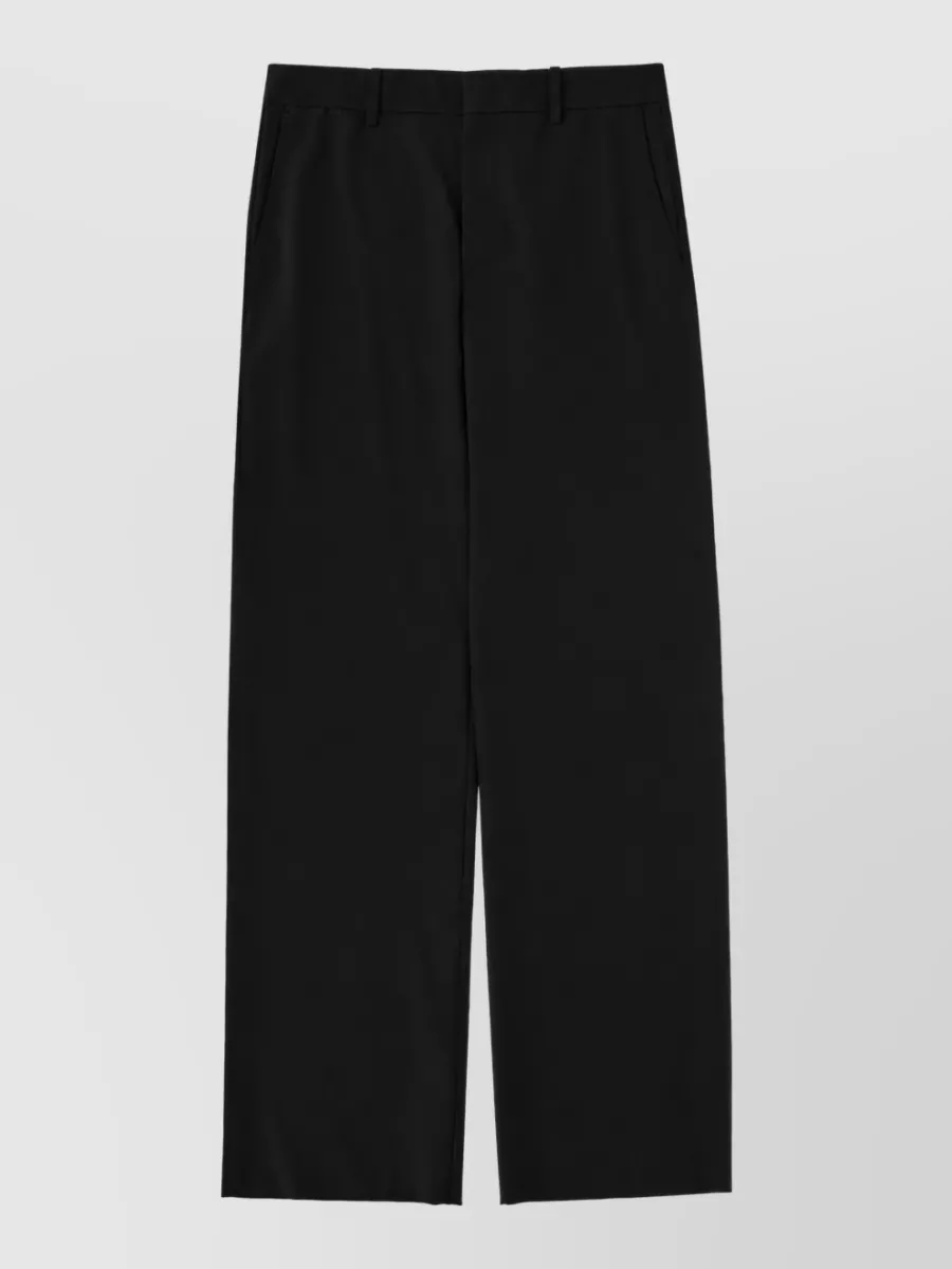Gucci Wool Silk Wide-Leg Tailored Trousers