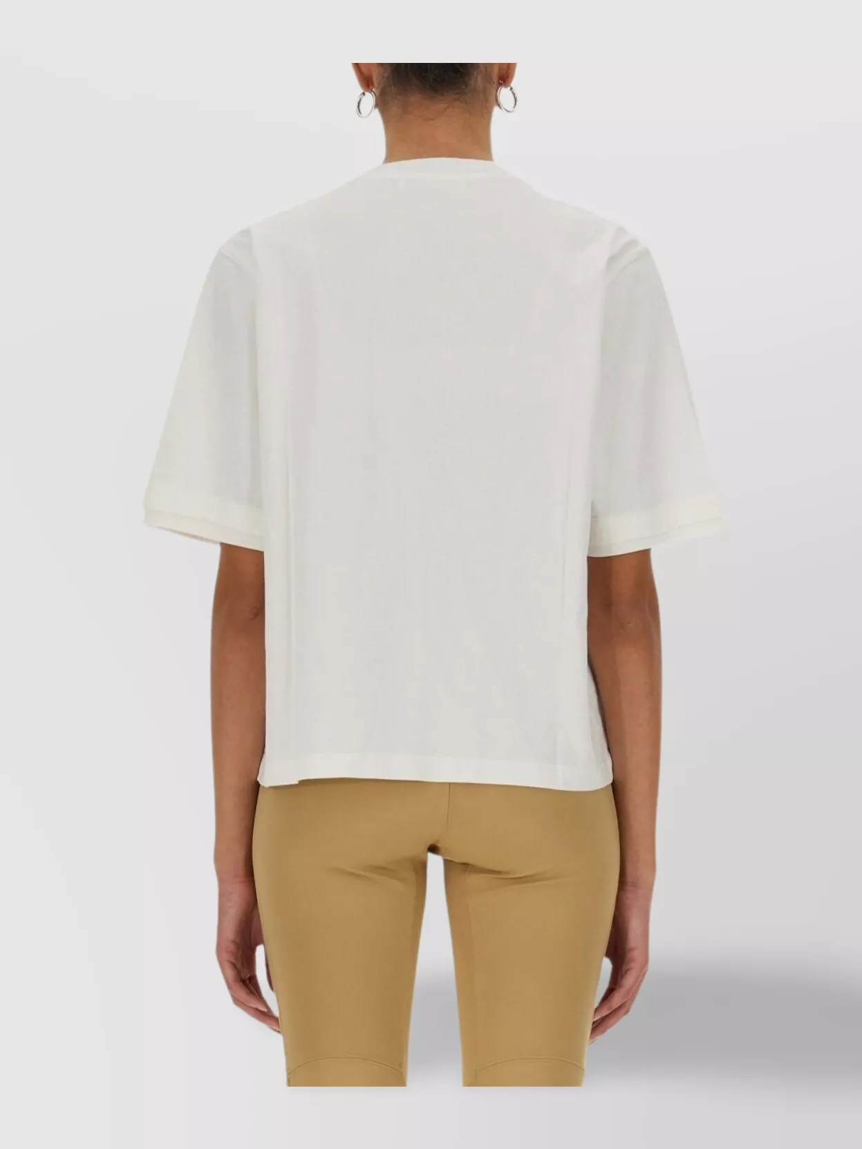 Ambush Solid Color Stoppers Crew-neck T-shirt With Removable Chain In White