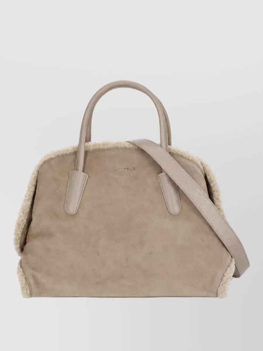 Coccinelle Suede Leather Tote Bag