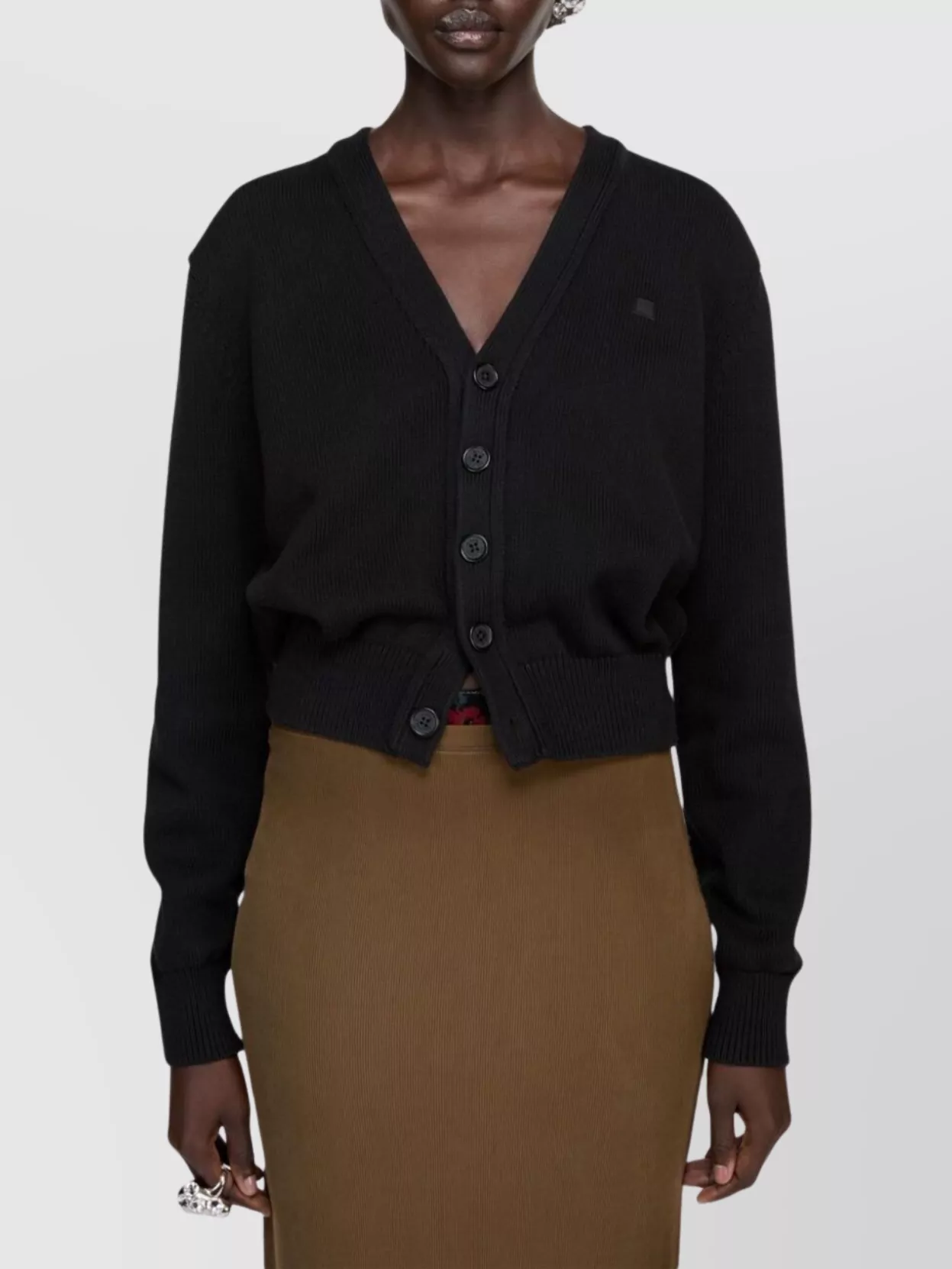 Acne Studios V-Neckline Long Sleeves Ribbed Cuffs And Hem