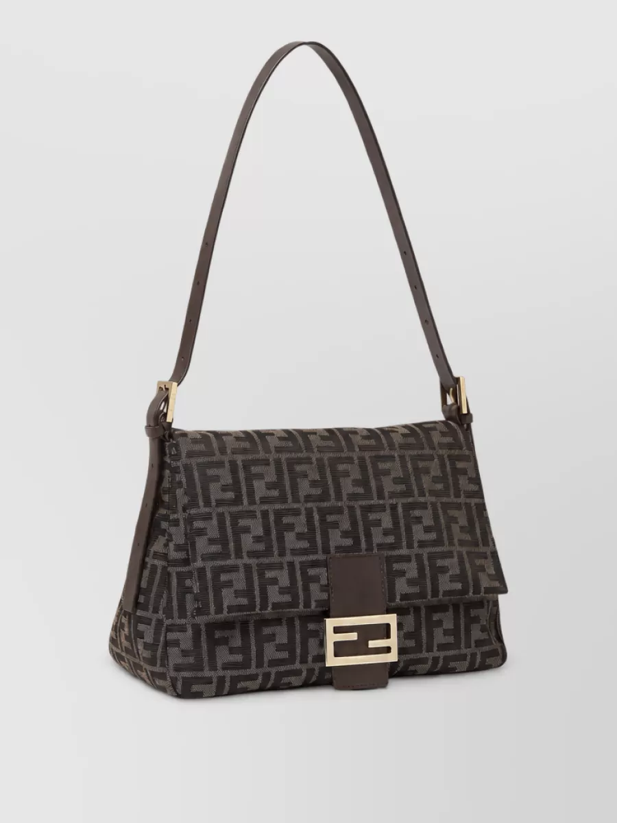 Fendi Baguette Jacquard Clutch Bag