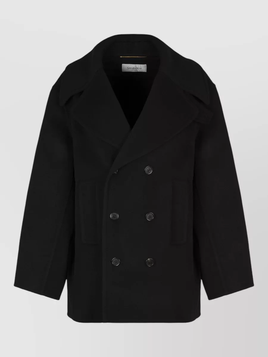 Saint Laurent virgin wool double-breasted peacoat