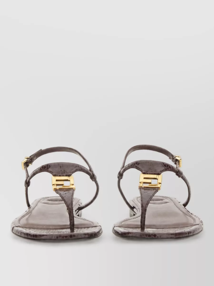 Fendi Python Leather Slides