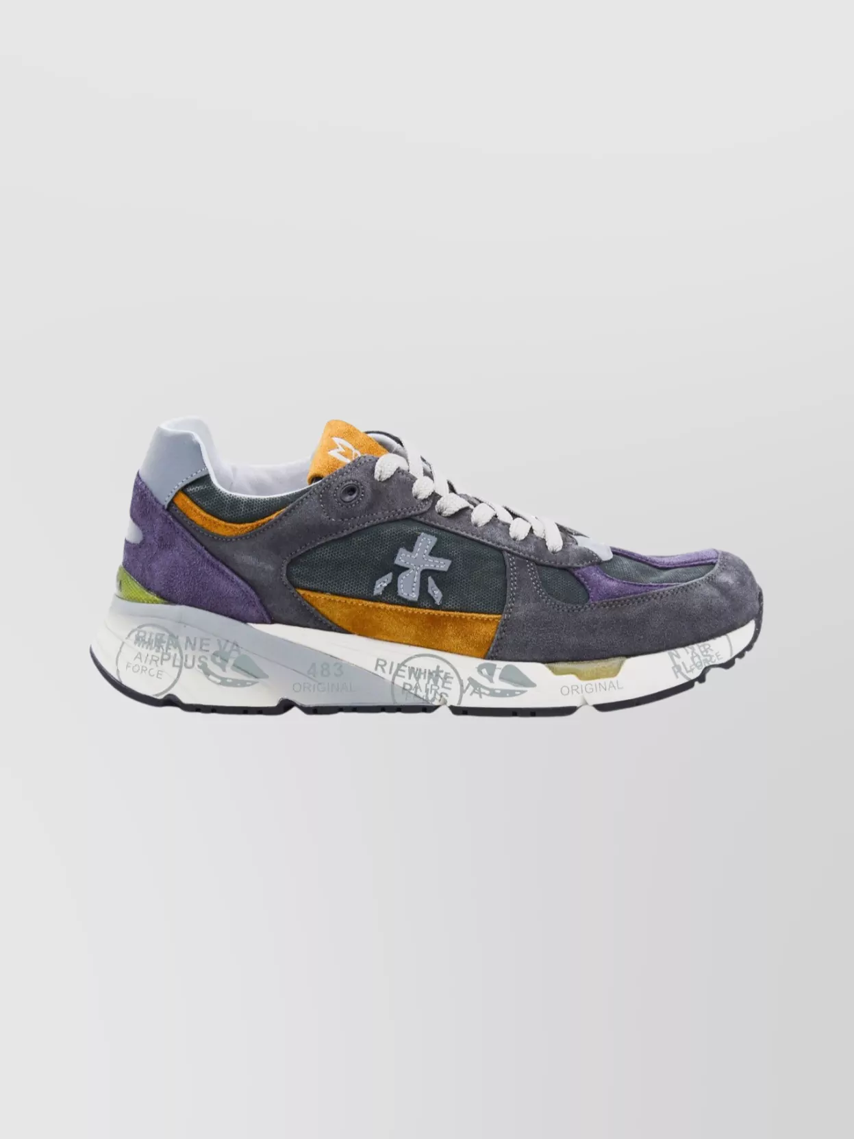 Premiata Sneakers With Mesh Inserts And Rubber Sole