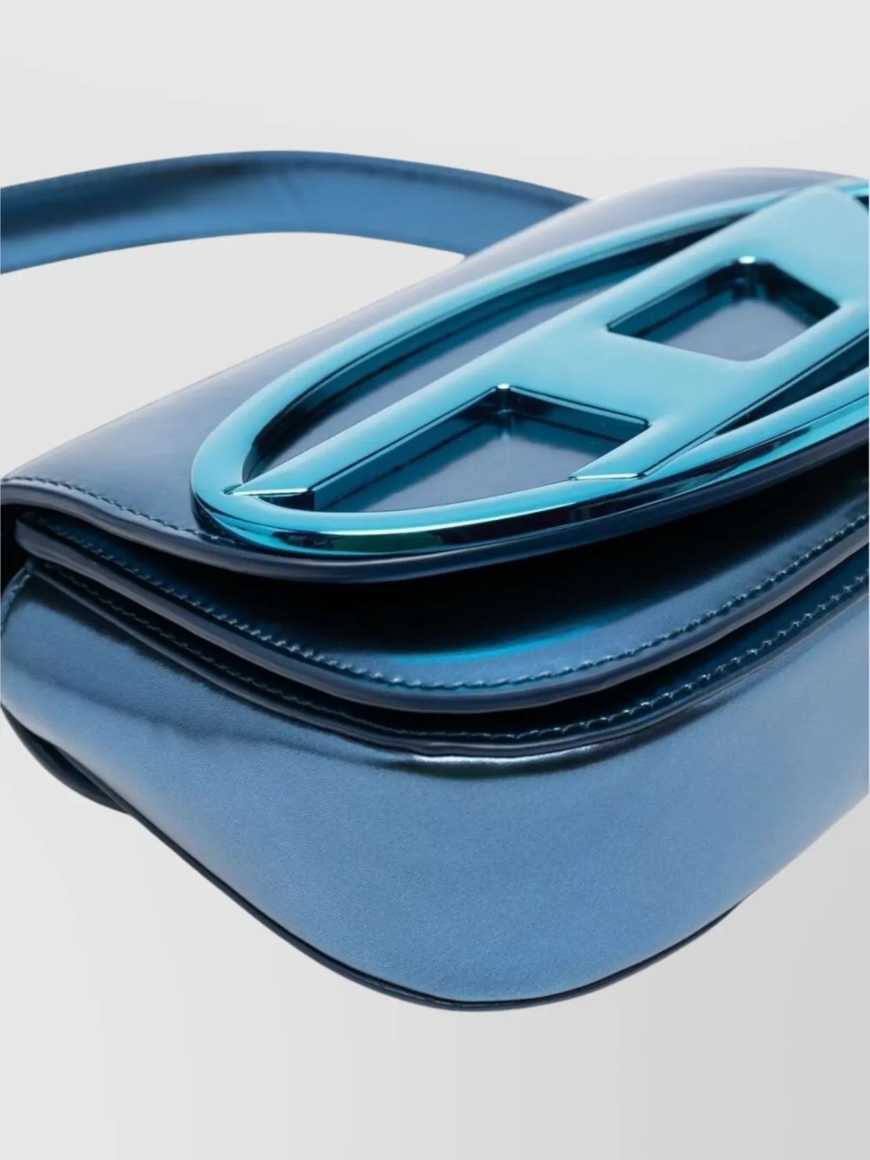 Diesel Metallic rectangular shoulder strap bag | The Fashion