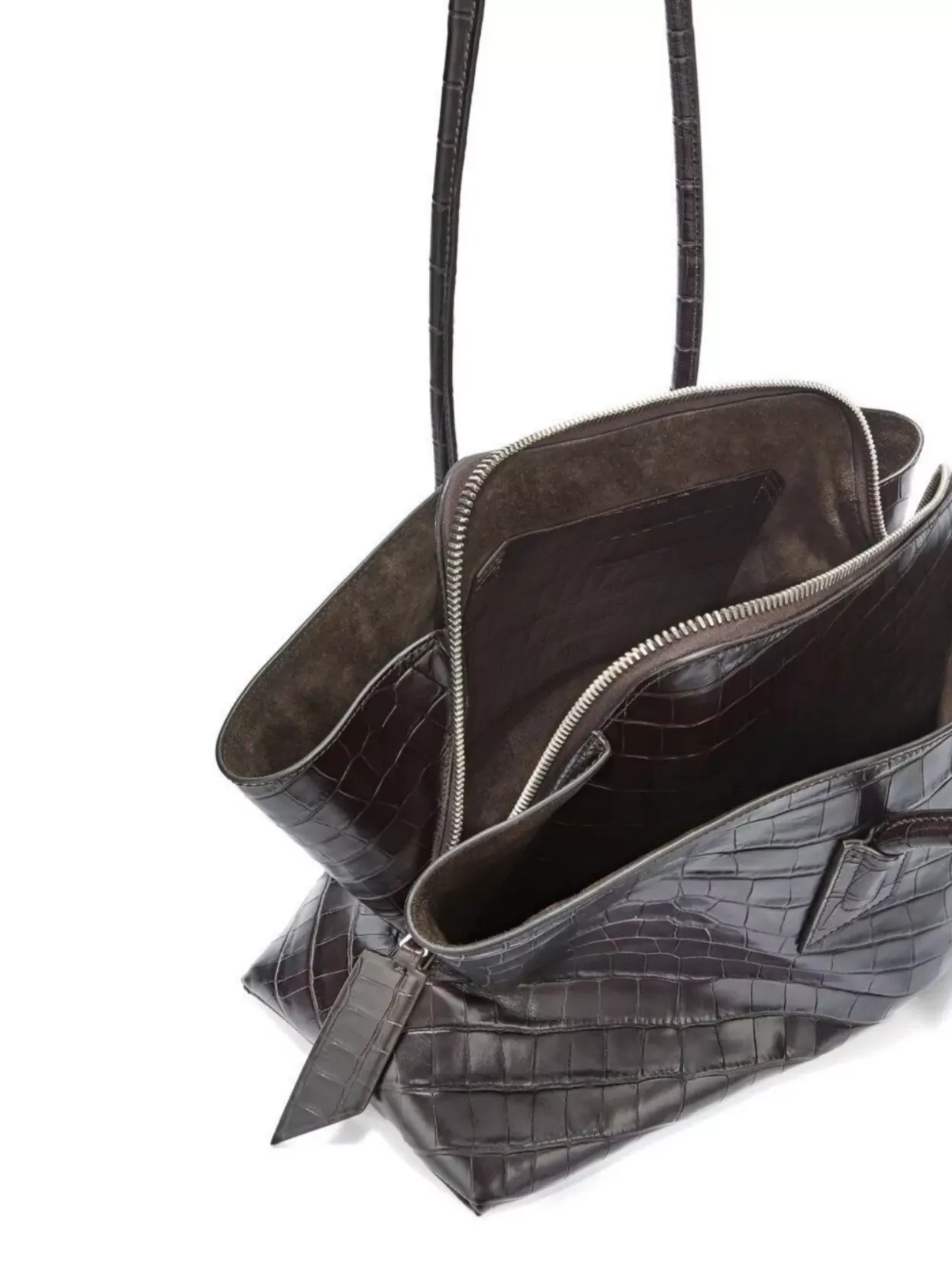 The Attico Walk Top Handle Calfskin Shoulder Bag