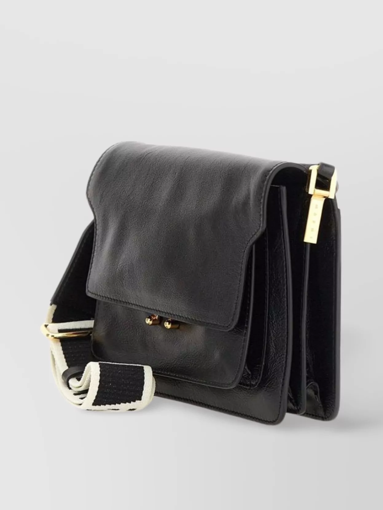 Shop Marni Leather Trunk Shoulder Bag