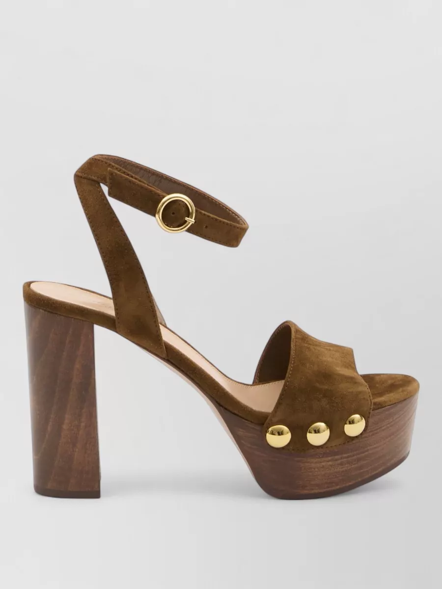 Gianvito Rossi Ardèa Platform Sandals Gold Tone Hardware
