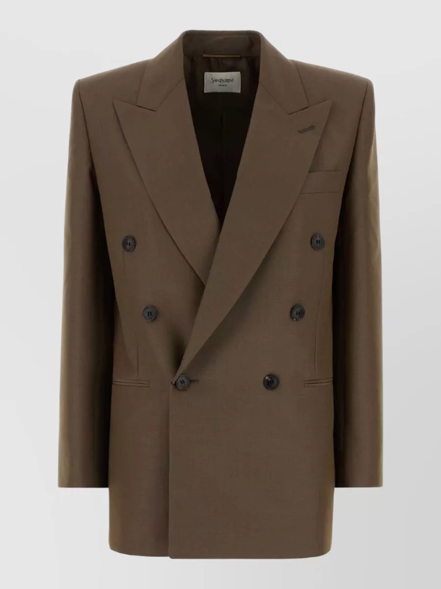 Saint Laurent oversized wool blend blazer