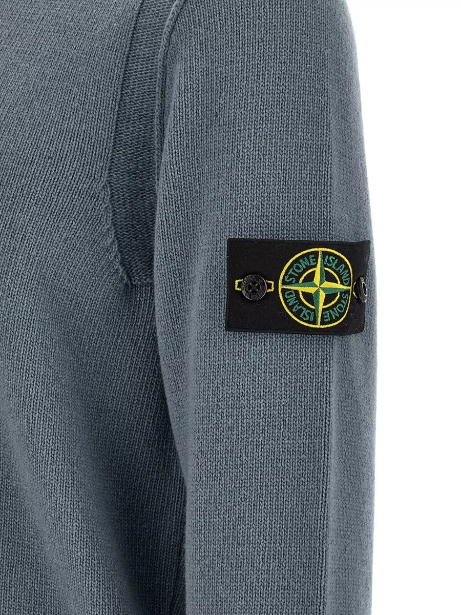 Stone Island Ribbed Wool Crew Neck Jumper