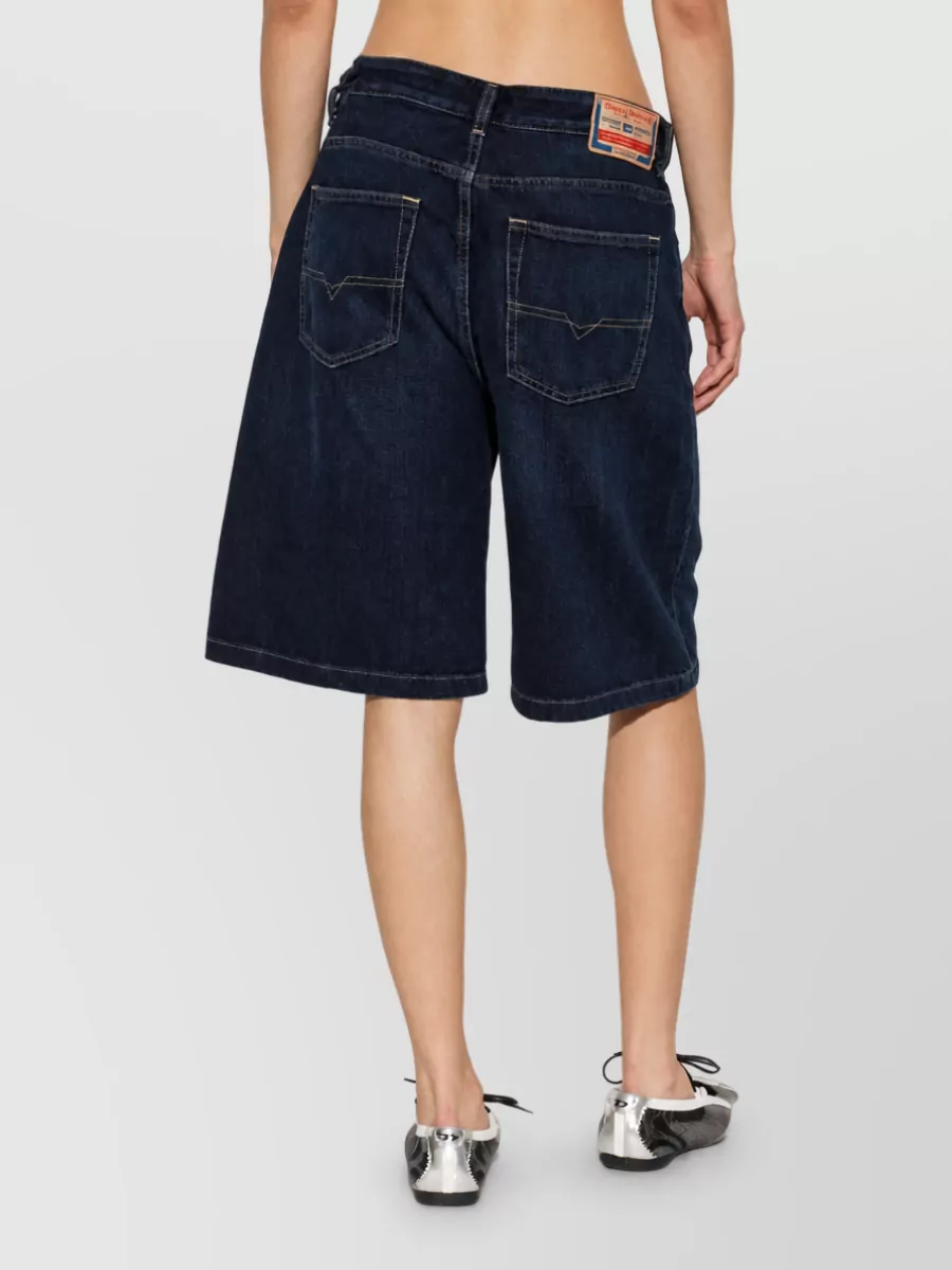 Diesel Denim Distressed Knee-Length Shorts