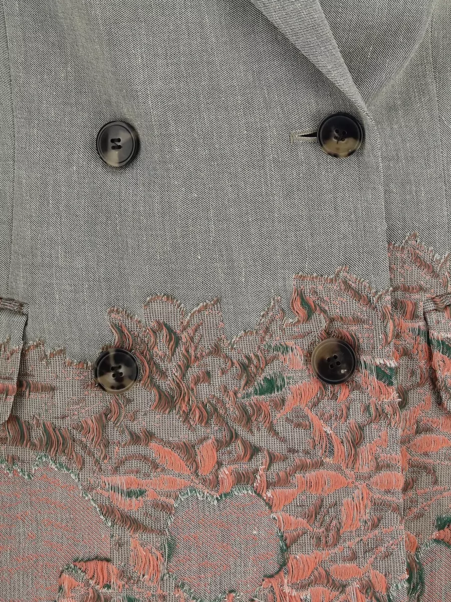 Dries Van Noten Double-Breasted Embroidered Blazer