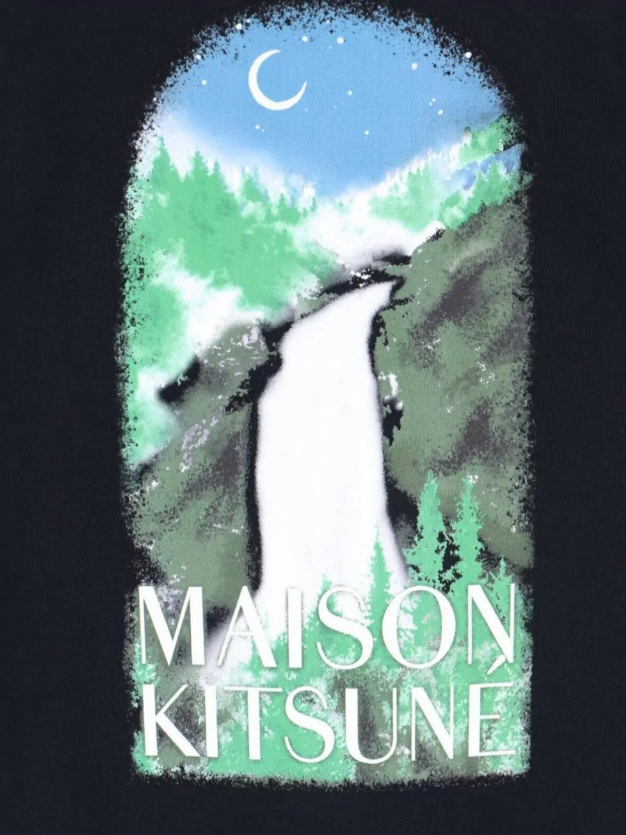 Maison Kitsuné Crew Neck Graphic Print Short Sleeves