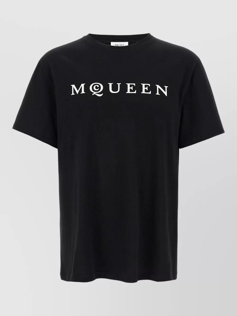 Mc Queen cotton logo print short sleeve t-shirt