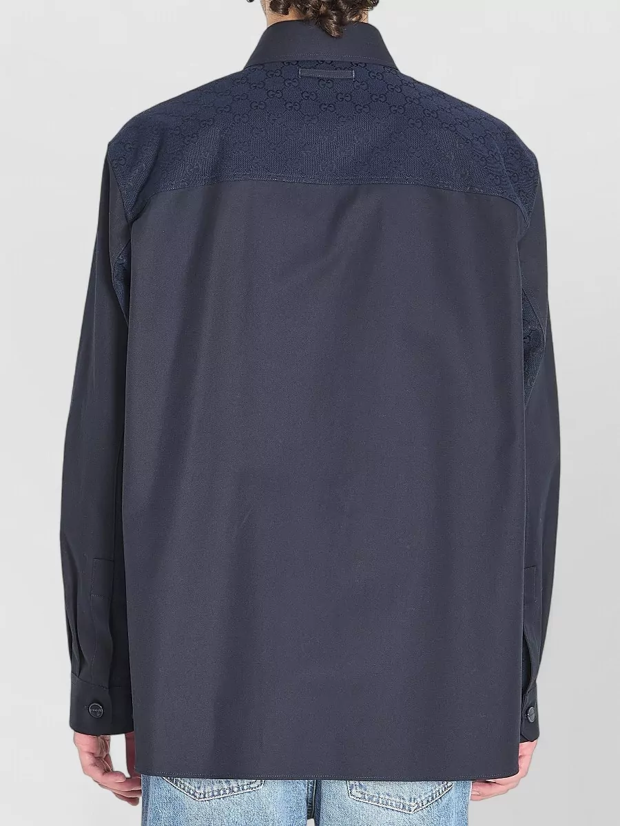 Gucci Cotton Twill Oversized Shirt Pockets
