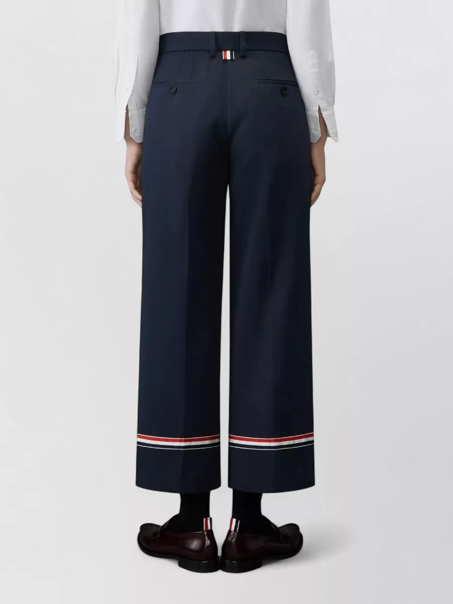 Thom Browne Cotton Wide-Leg Trousers