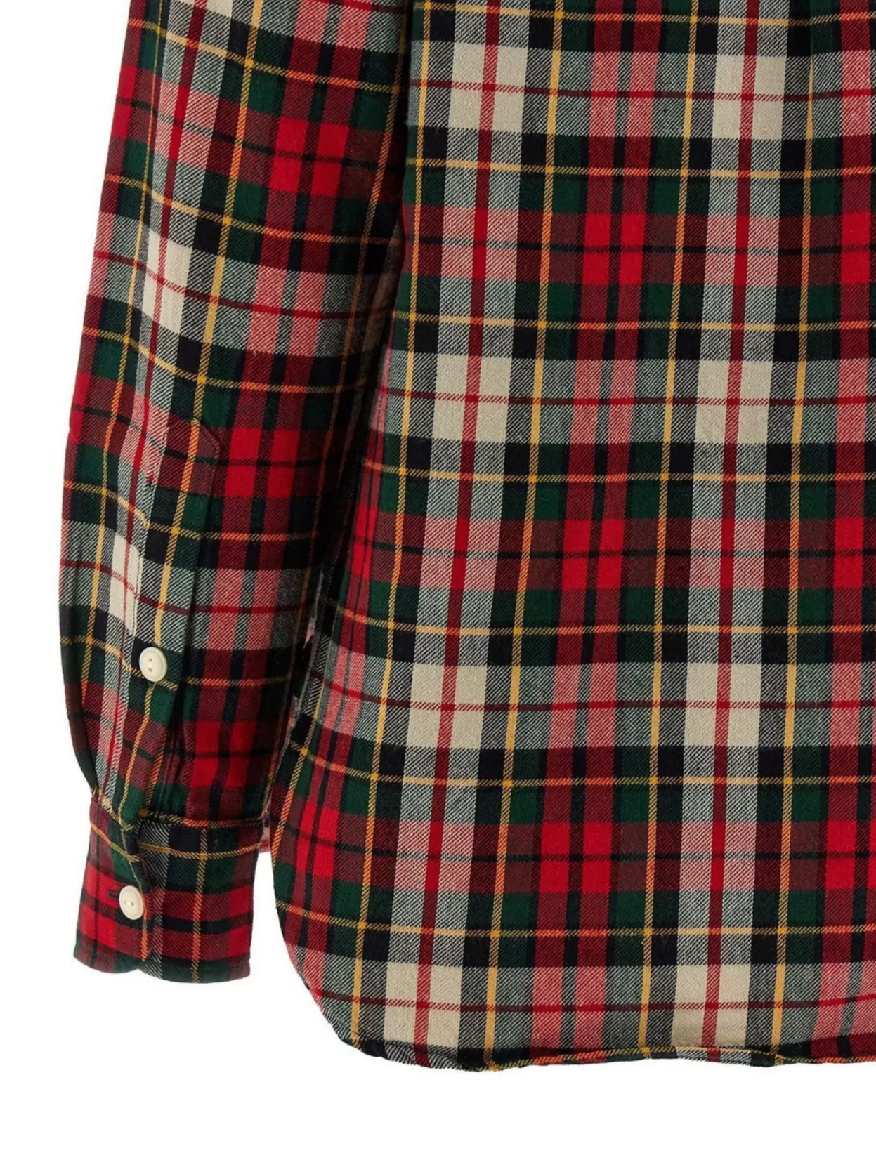 Polo Ralph Lauren Tartan Shirt With Curved Hem And Long Sleeves