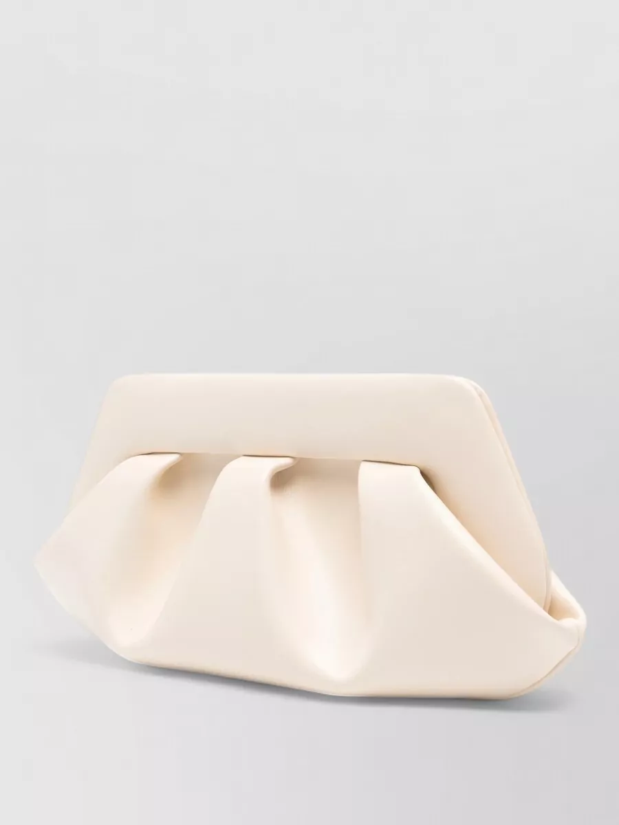 Themoiré Na Leather Clutch Bag