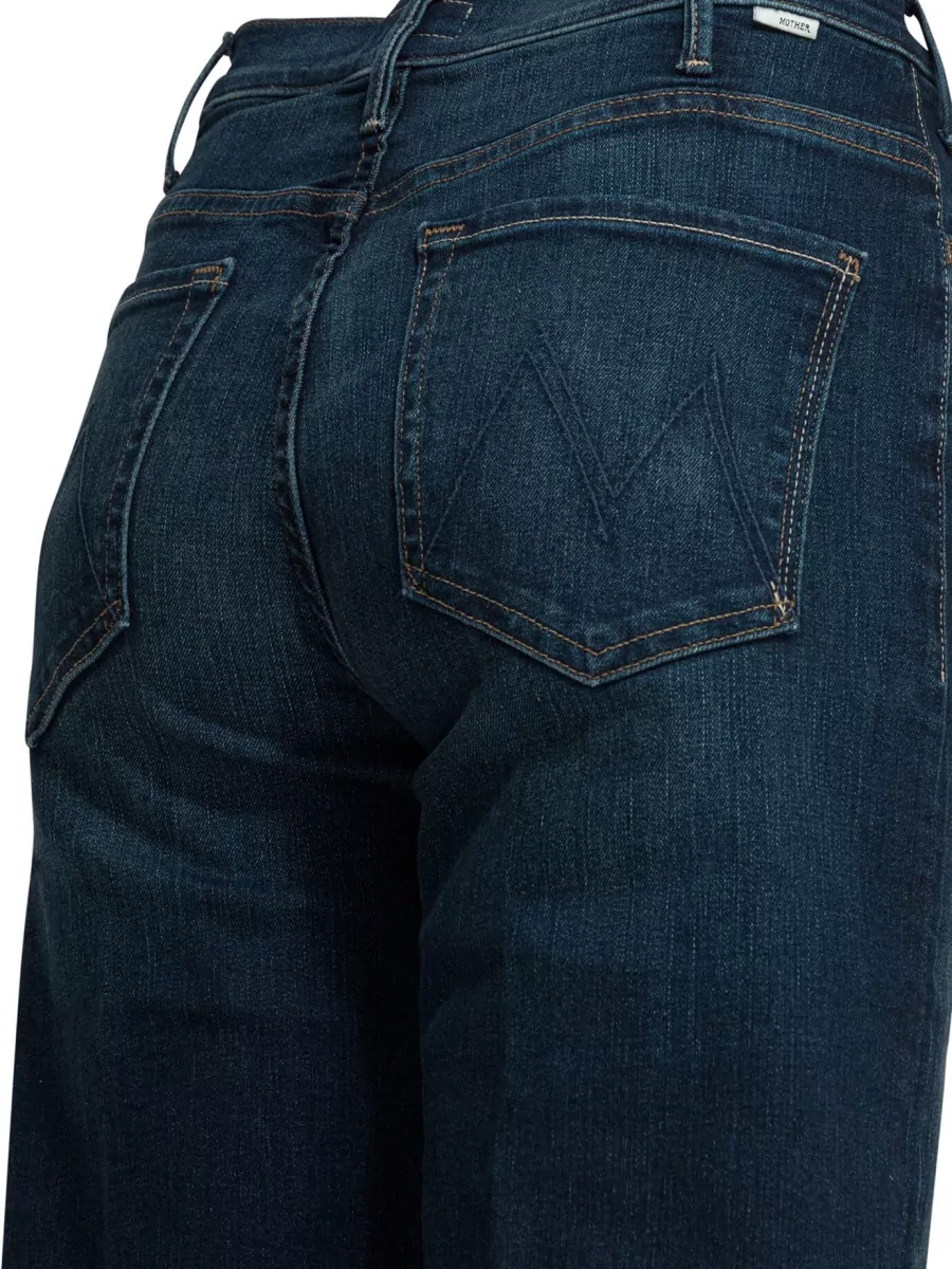 Mother Troublemaker Jeans Straight Leg Belt Loops Five Pockets