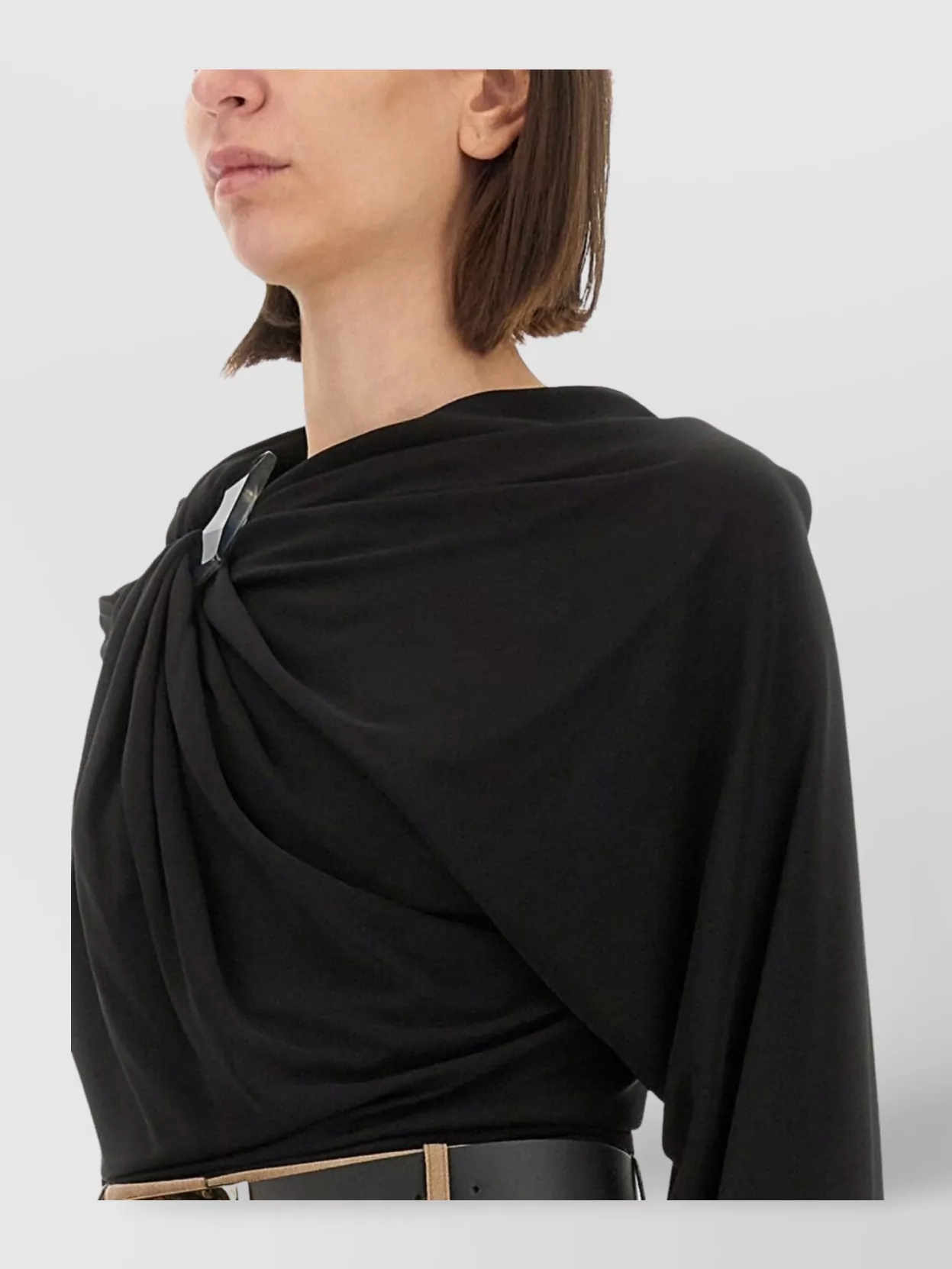 Shop Victoria Beckham Draped Top Asymmetric Detail