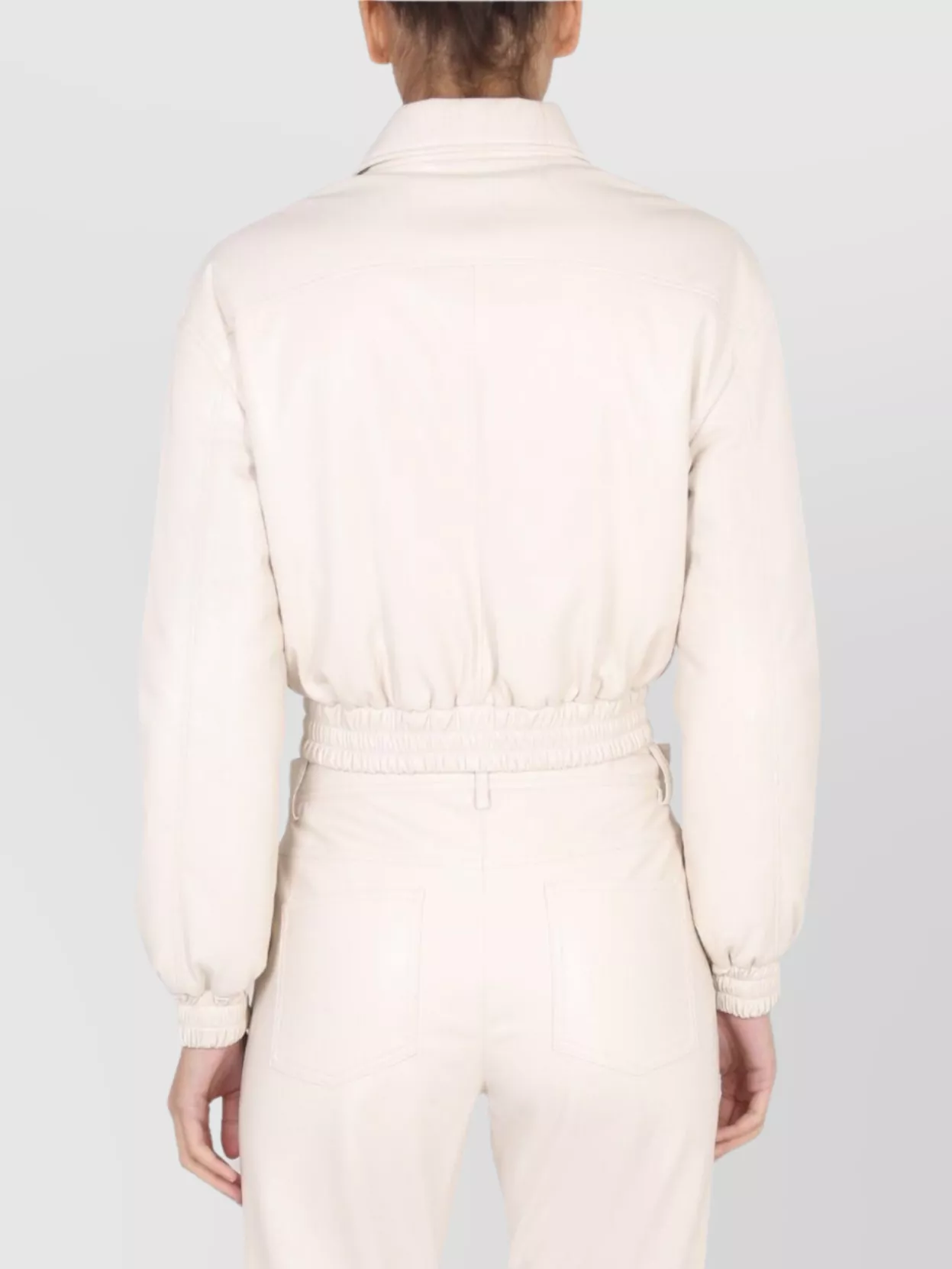 Msgm Collared Neck Jacket Elasticated Hem