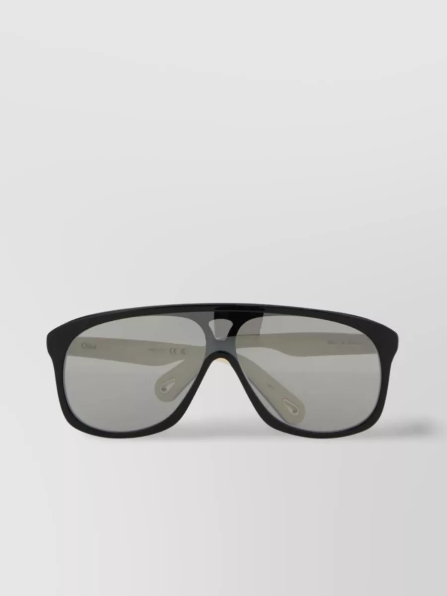Shop Chloé Jasper Grey Oversized Sunglasses