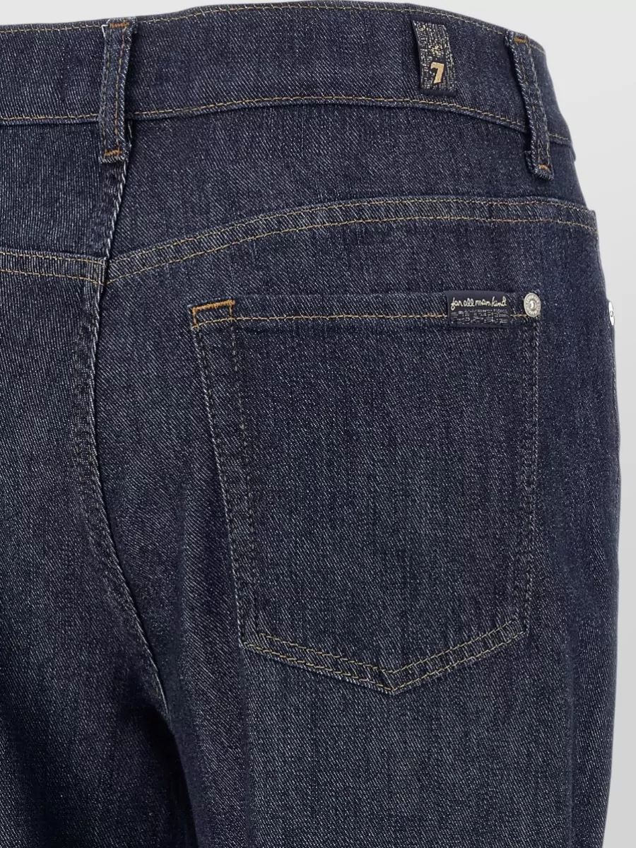 7 For All Mankind High Rise Flare Jeans Belt Loops Pockets