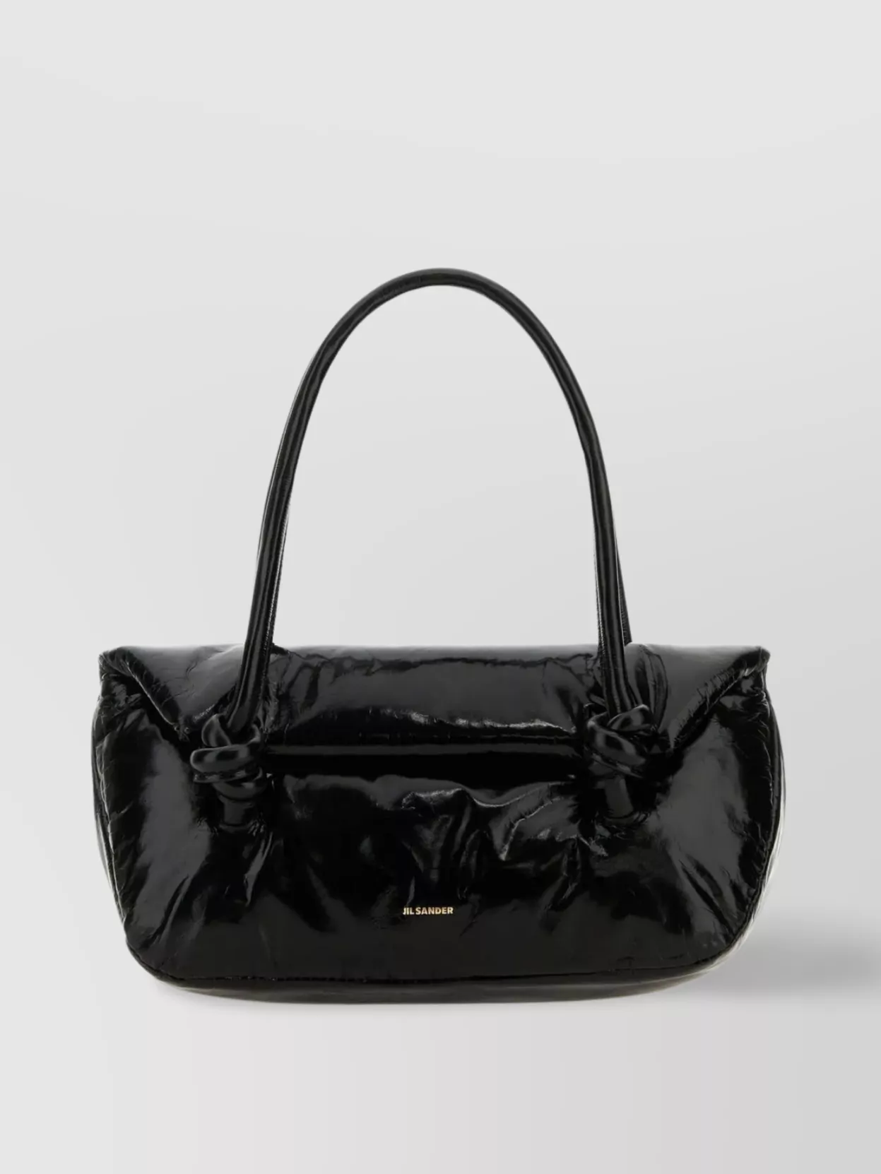 Shop Jil Sander Polished Leather Tote With Knot Detail