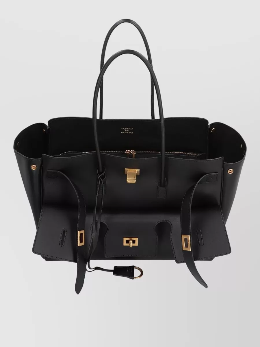 Balenciaga Bel Air Media Leather Tote Bag