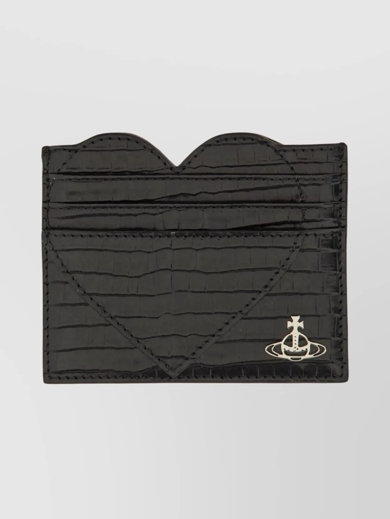 Vivienne Westwood Heart Shaped Crocodile Texture Purse