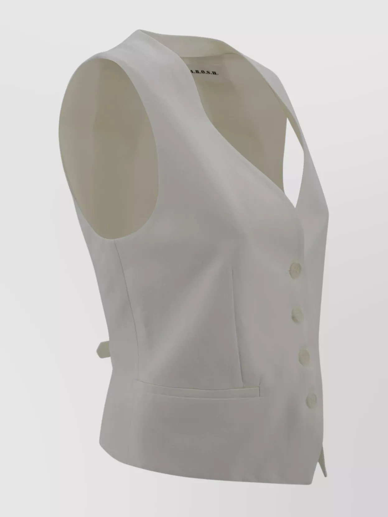 P.a.r.o.s.h Sleeveless V-neck Waistcoat With Adjustable Back Strap