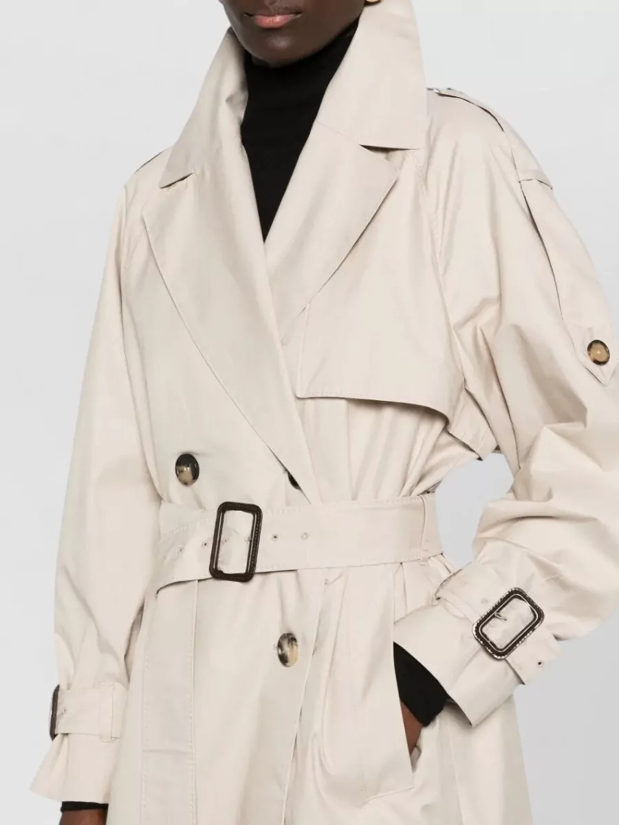 Max Mara Cotton Double-Breasted Trench Coat