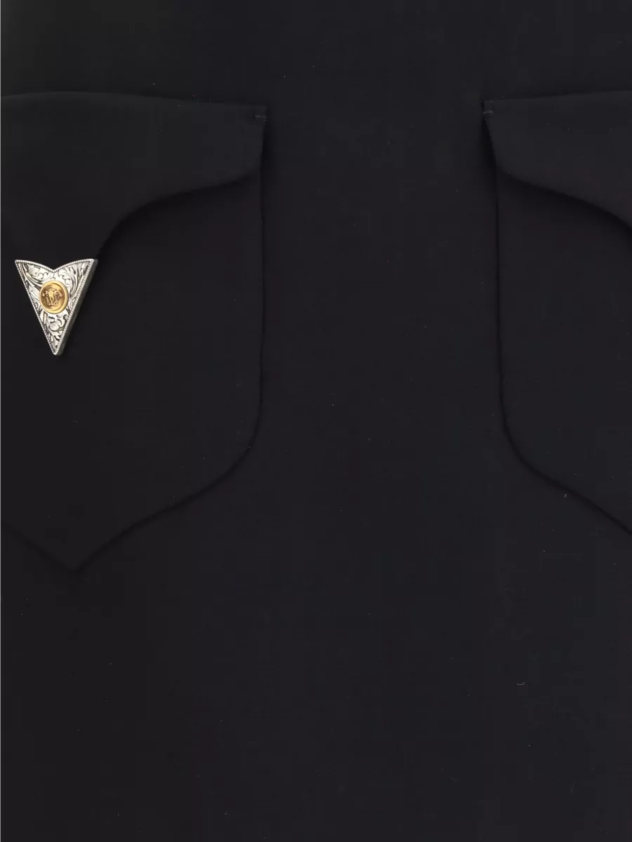 Versace Wool Mini Skirt