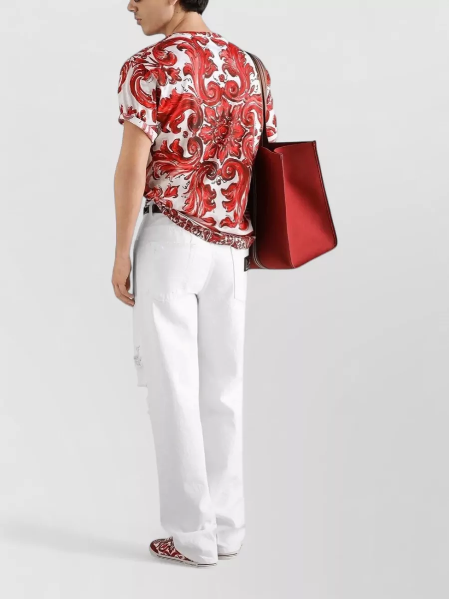 Dolce&Gabbana Cotton Printed Short-Sleeve Crew-Neck T-Shirt