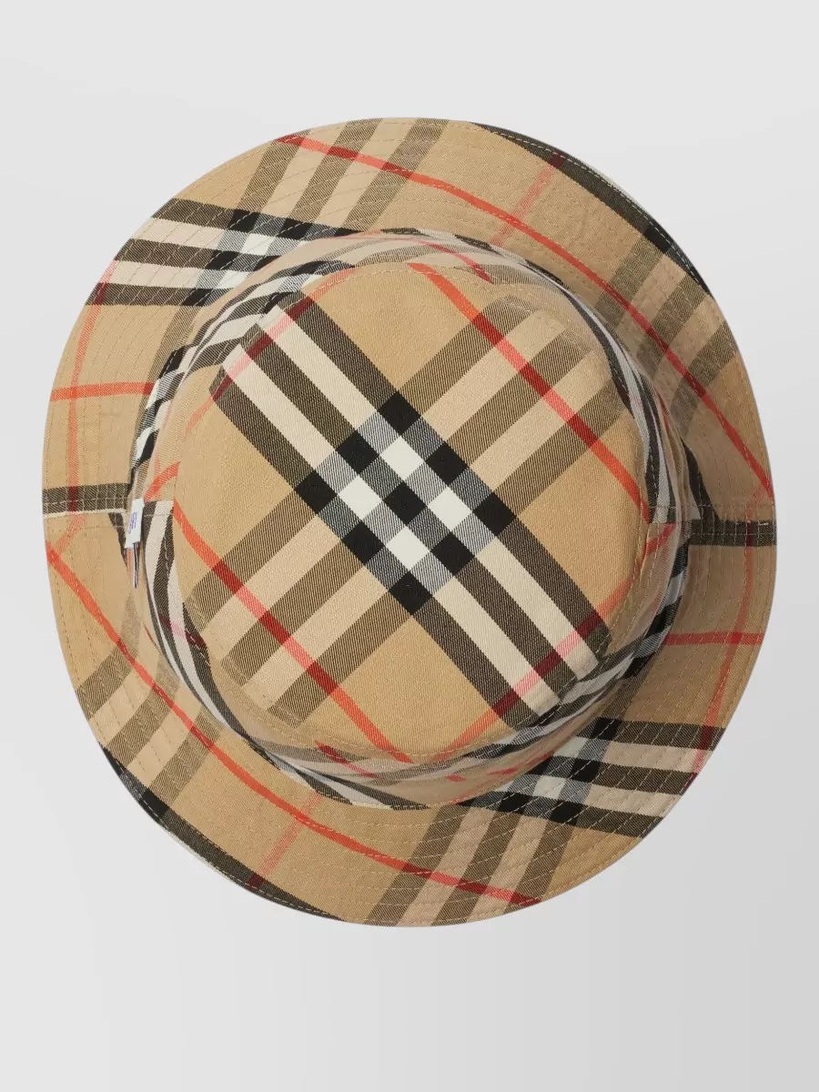 Burberry Check Reversible Bucket Hat Wide Brim