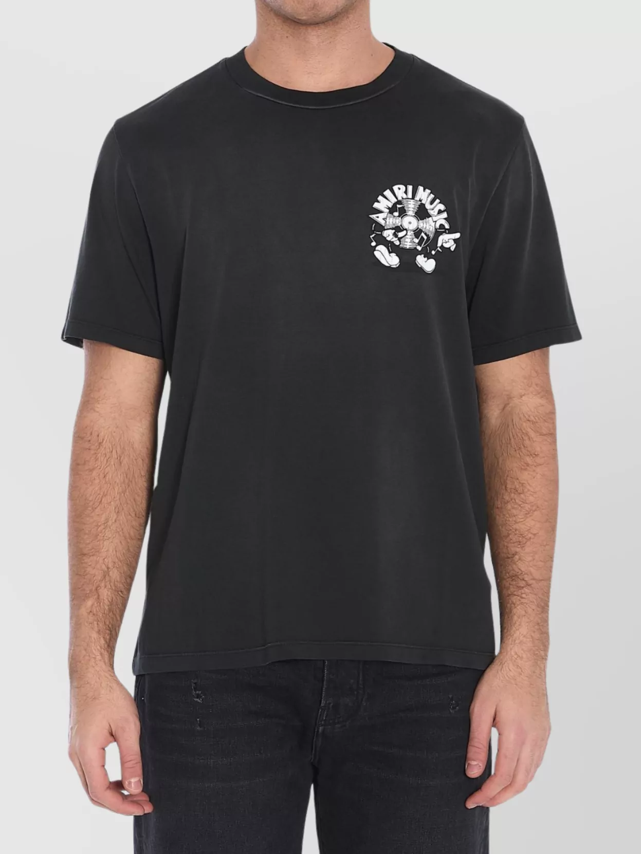 Amiri Music Record T-shirt In Black