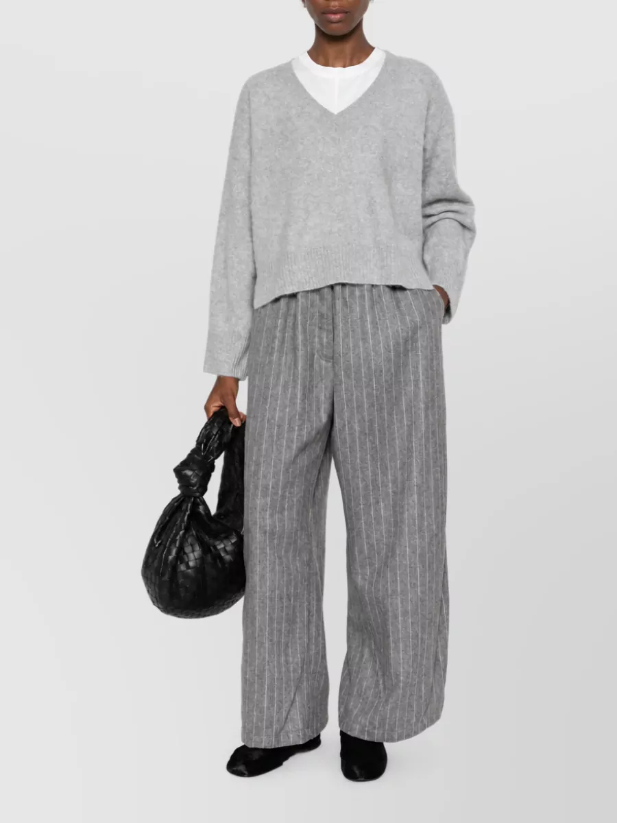 Ct Plage Ribbed Wool V-Neck Jumper