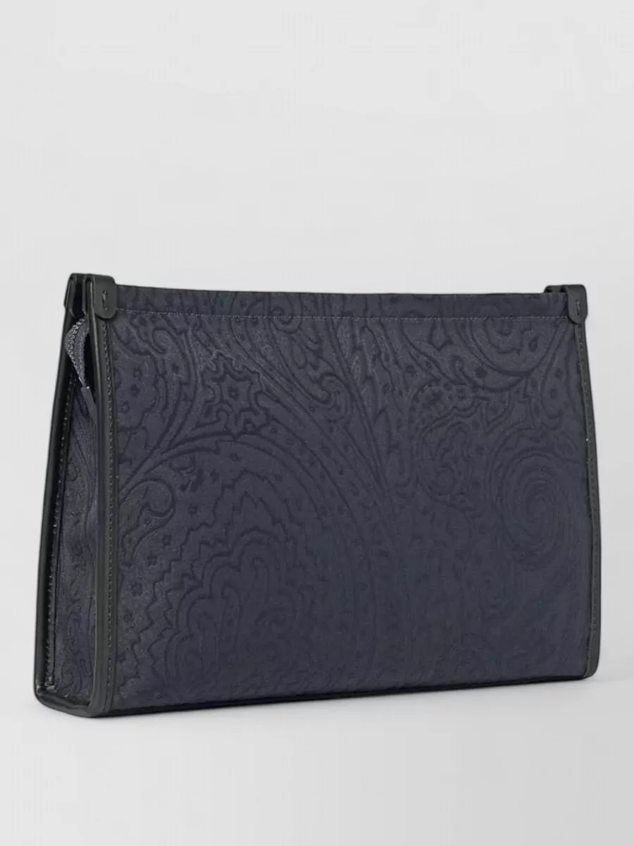 Etro jacquard nylon clutch bag