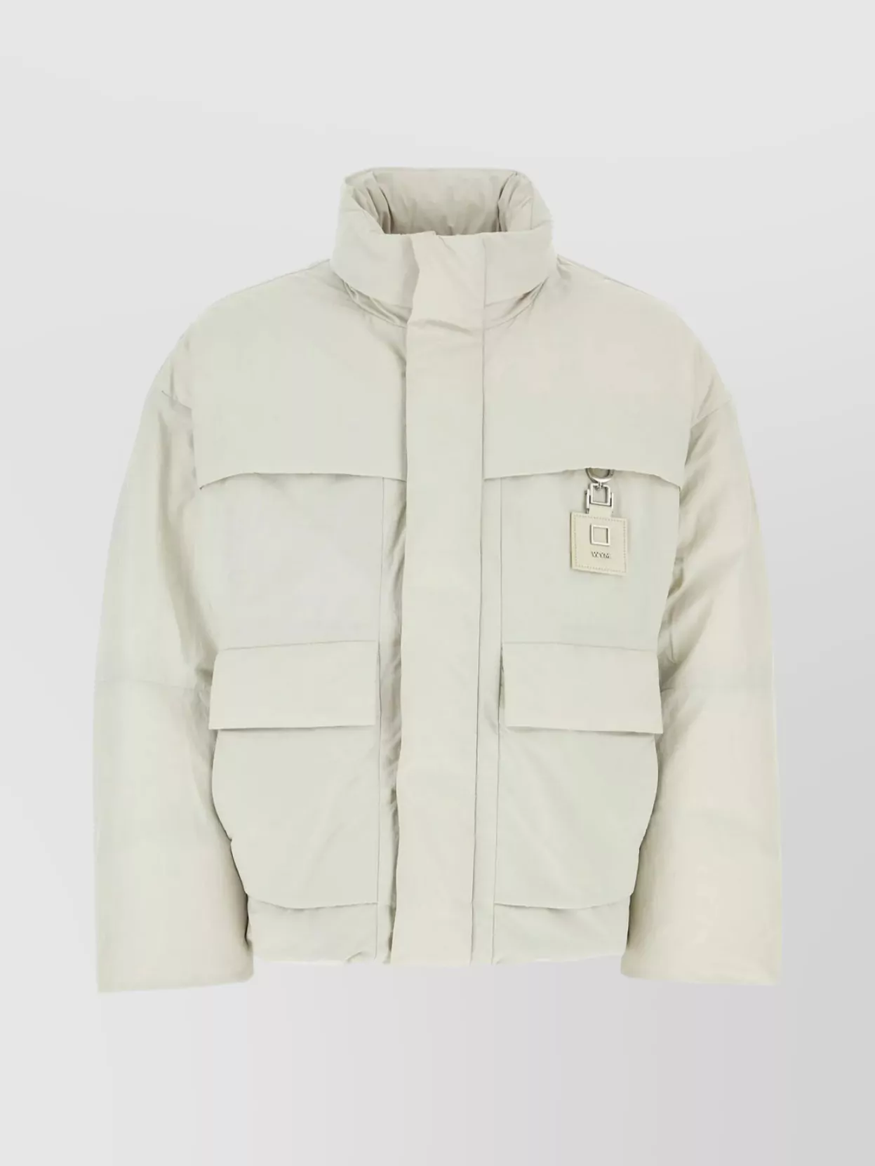 Shop Wooyoungmi Padded Funnel Neck Down Jacket With Flap Pockets