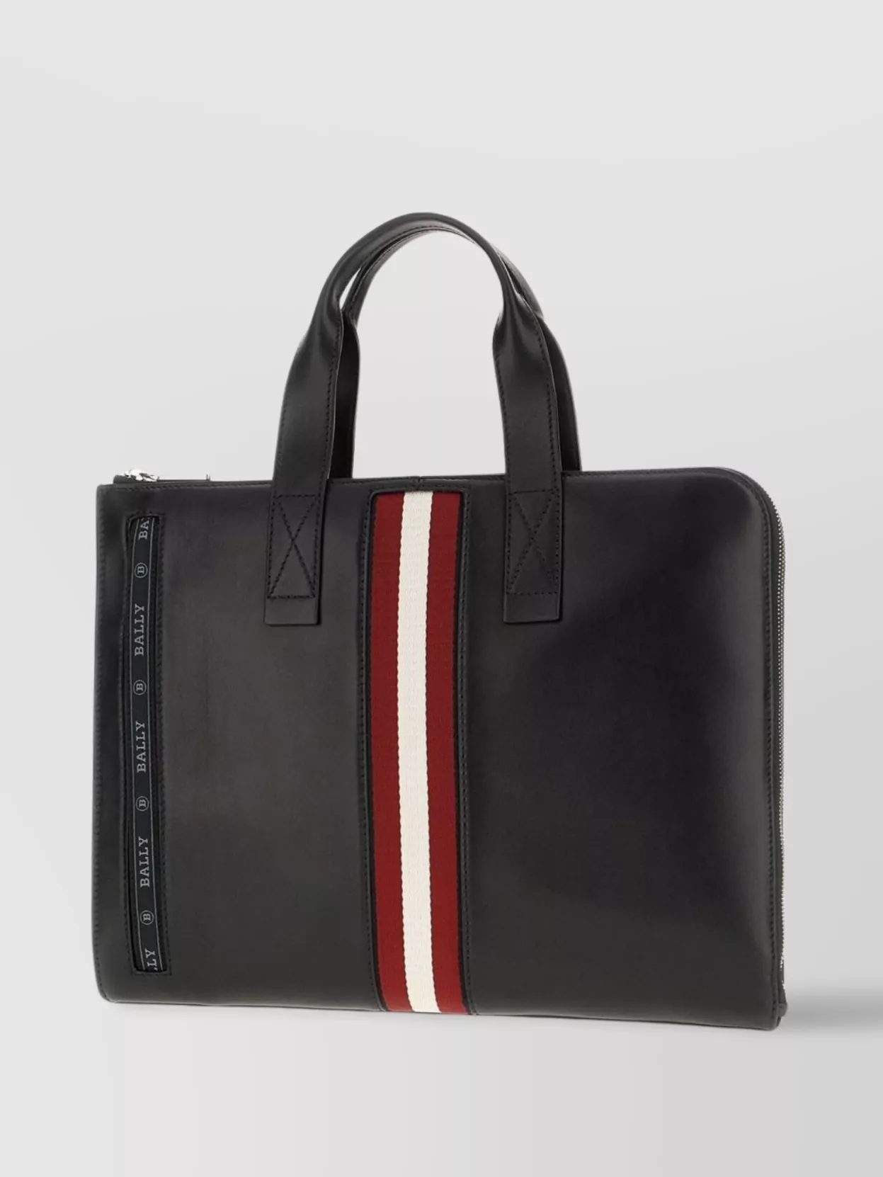 Bally Smooth Leather Document Case With Shoulder Strap