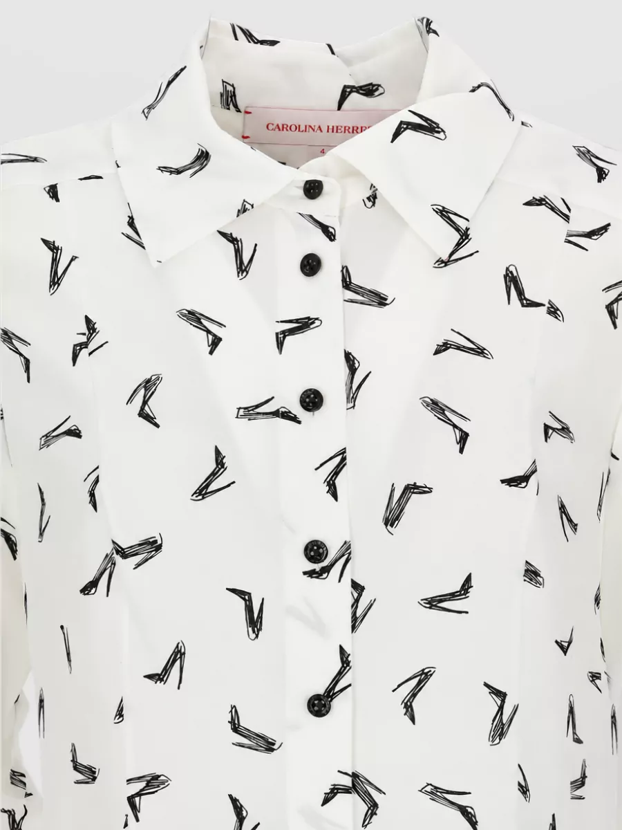 Carolina Herrera Silk Printed Shirt
