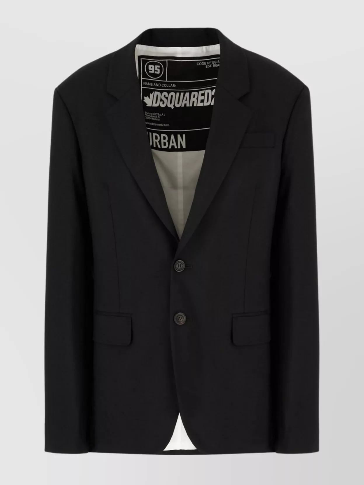 Dsquared2 Suit Stretch Wool Flap Pockets In Black