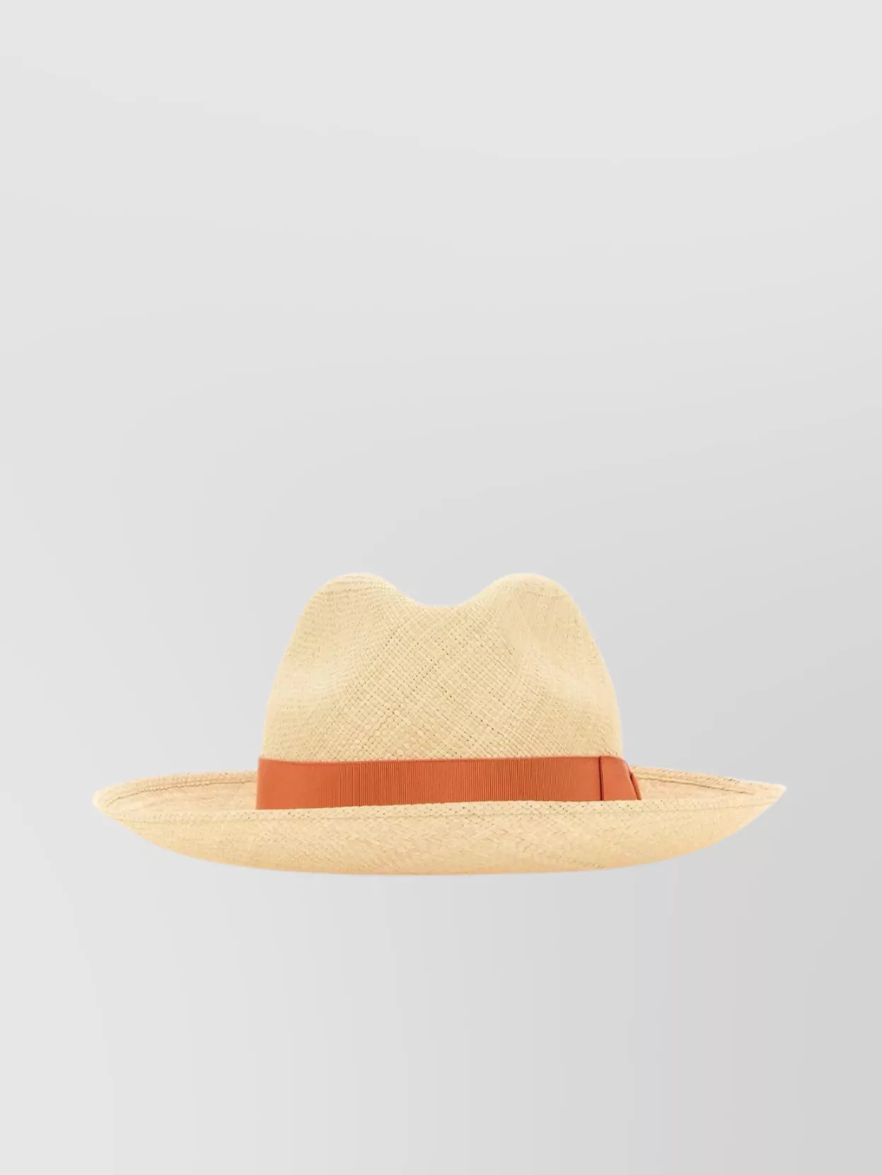 Shop Borsalino Wide Brim Straw Hat With Ribbon Band