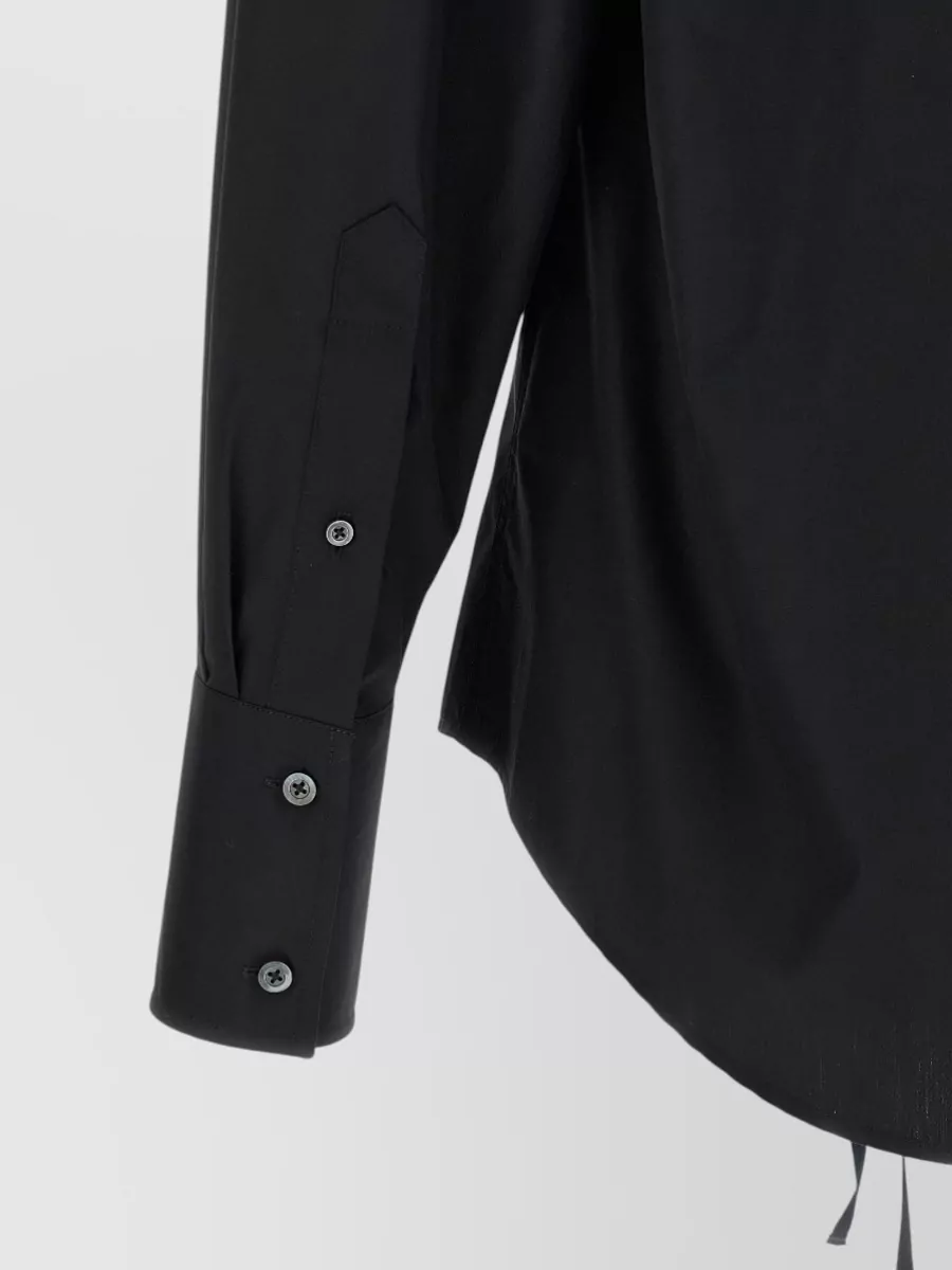 Maison Margiela Cotton V-Neck Asymmetric Shirt