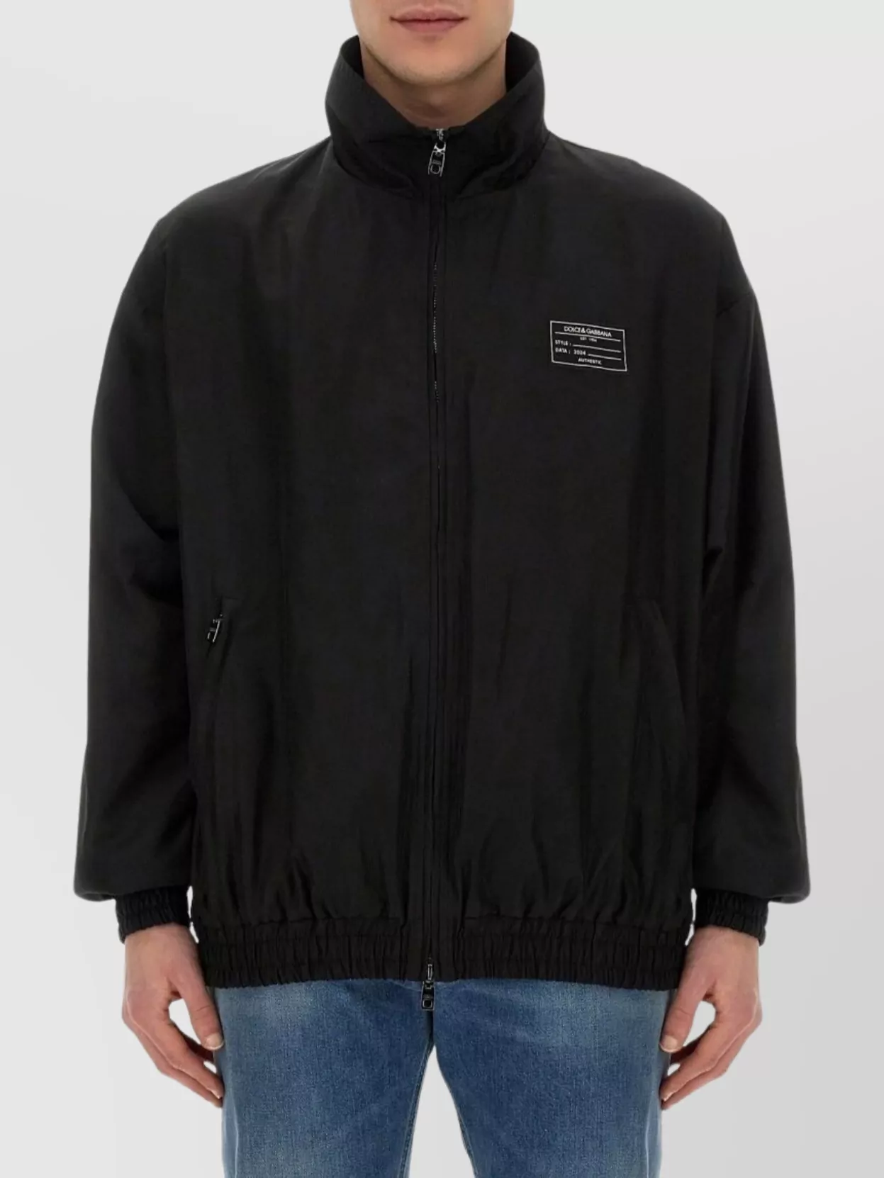 Dolce&Gabbana Hooded Jacket Elastic Cuffs High Collar